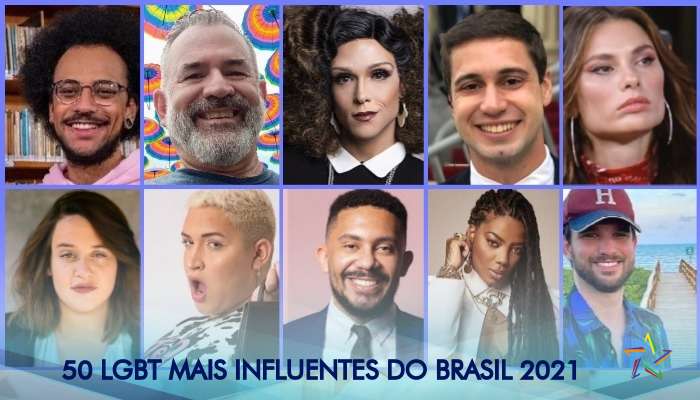 50 LGBT Mais Influentes de 2021 no Brasil