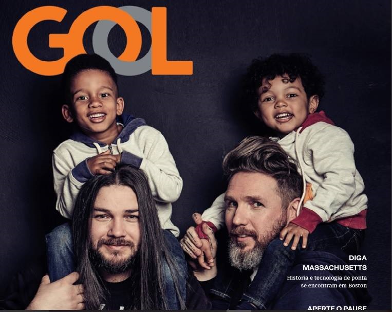 Alexandre Herchcovitch e Fabio Souza na capa da Gol