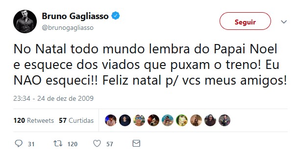 Bruno Gagliasso: tuítes antigos com piadas gays caem na rede