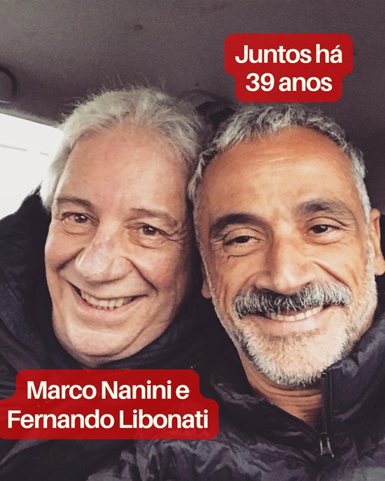Casais gays famosos: Marco Nanini e Fernando Libonati