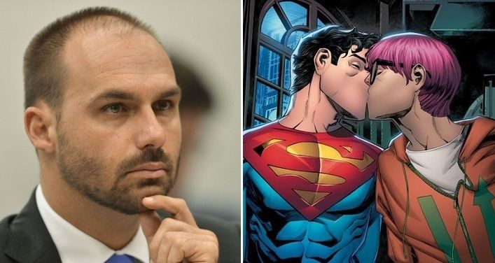 Eduardo Bolsonaro critica beijo gay e personagem bissexual em Super-Homem