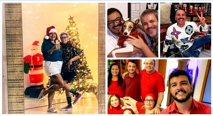 Gays e lésbicas brasileiros famosos celebram o natal