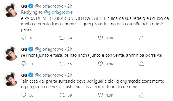 Gloria Groove fala sobre Karol Conká