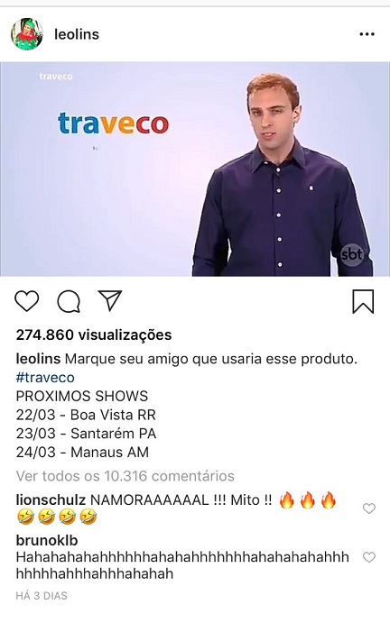 Léo Lins faz piada com travestis no Instagram e é criticado