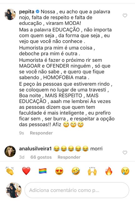 Comediante Léo Lins faz postagem transfóbica e é criticado por Mulher Pepita
