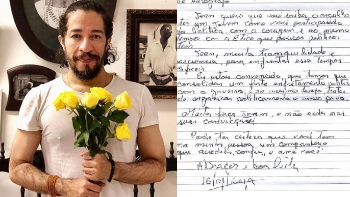 Lula escreve carta na prisão com elogios a Jean Wyllys