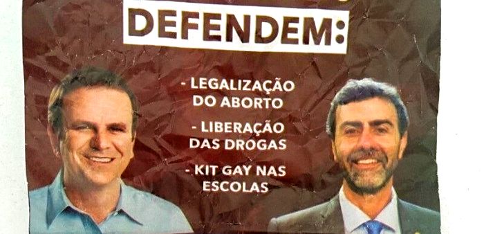 Crivella usa kit gay para atacar Eduardo Paes em campanha no Rio