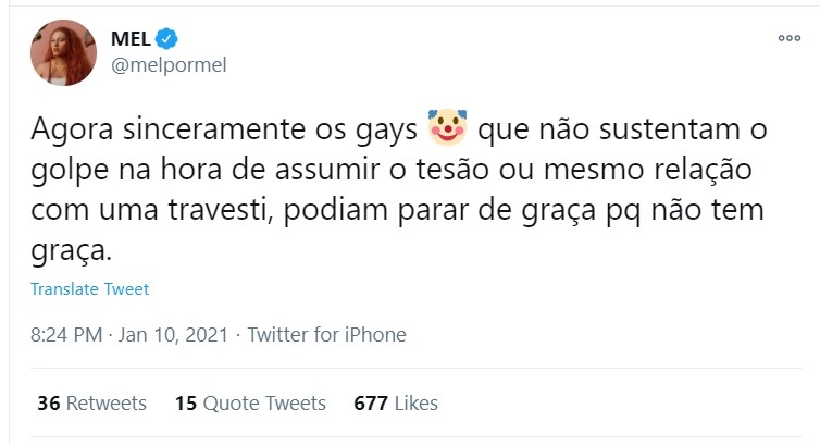 Mel: gays e bissexuais