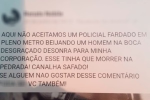PM recebe ameaça de morte após beijo gay em São Paulo