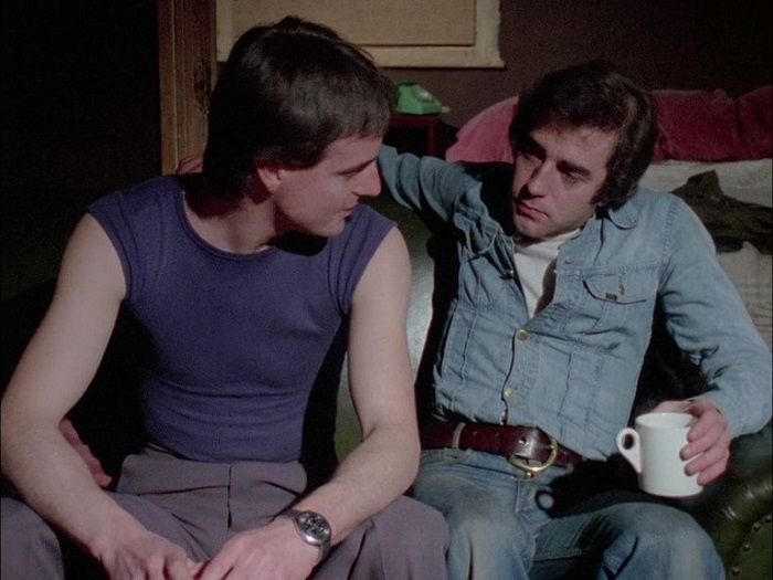 Stuart Turton e Ken Robertson em Nighthawks, primeiro filme gay inglês, britânico, da história