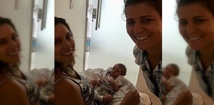 Nasce filho das jogadoras de vôlei Lili e Larissa