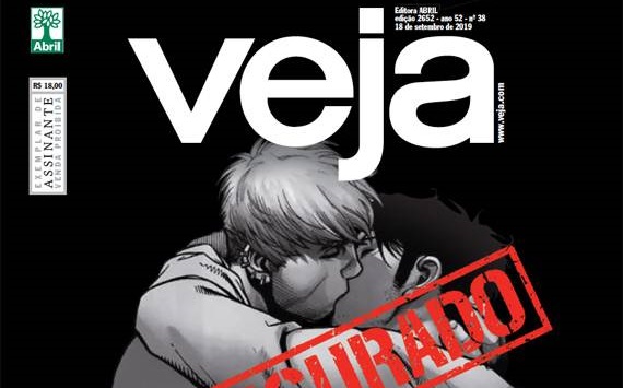 Veja coloca na capa beijo gay que Crivella tentou censurar