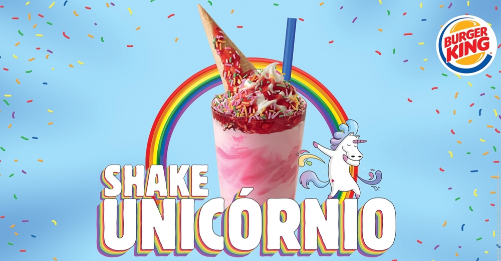 Para celebrar o orgulho LGBT, Burger King lança o Shake Unicórnio